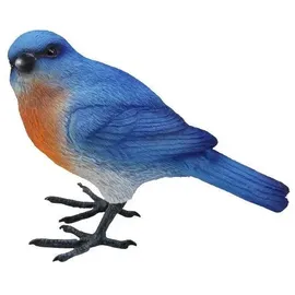 Figurendiscounter Gartenfigur Dekofigur Vogel 9,5 x 12 cm blau orange blau
