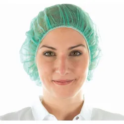 Hygonorm® Bettina Baretthaube Light, PP 12661 , 1 Karton = 10 Packungen = 1000 Stück, 60 cm, grün