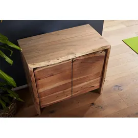 Massivmoebel24 PURE ACACIA 611 Badschrank 70 x 40 x 60 cm Beige Massivholz