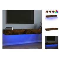 VidaXL TV-Schränke mit LED-Leuchten 2 Stk. Räuchereiche 60x35x15,5 cm