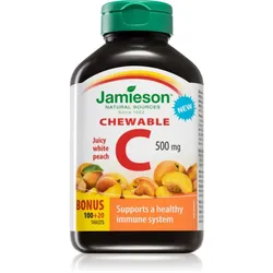 Jamieson C 500 mg Lutschtabletten mit Vitamin C Geschmack Peach 120 TABL