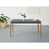andas Esstisch Prenzlau, mit Arbeitsplatz und Stauraummöglichkeit, FSC®-zertifiziert grau 160 cm x 77,5 cm x 80 cm