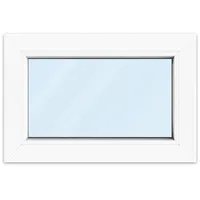 Fenster 60x40 cm, Kunststoff Profil aluplast IDEAL® 4000, Weiß, 600x400 mm, einteilig festverglast, 2-fach Verglasung, individuell konfigurieren
