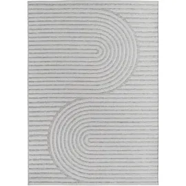 KADIMA DESIGN Küchenteppich Bohemian Robust Waschbar Strapazierfähig Terrasse Garten Grau 140x200 cm OEKO-TEX Gekettelt – VENTOUX von Kadima Design