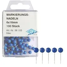 Wedo Stecknadeln Metall Blau 100 Stück
