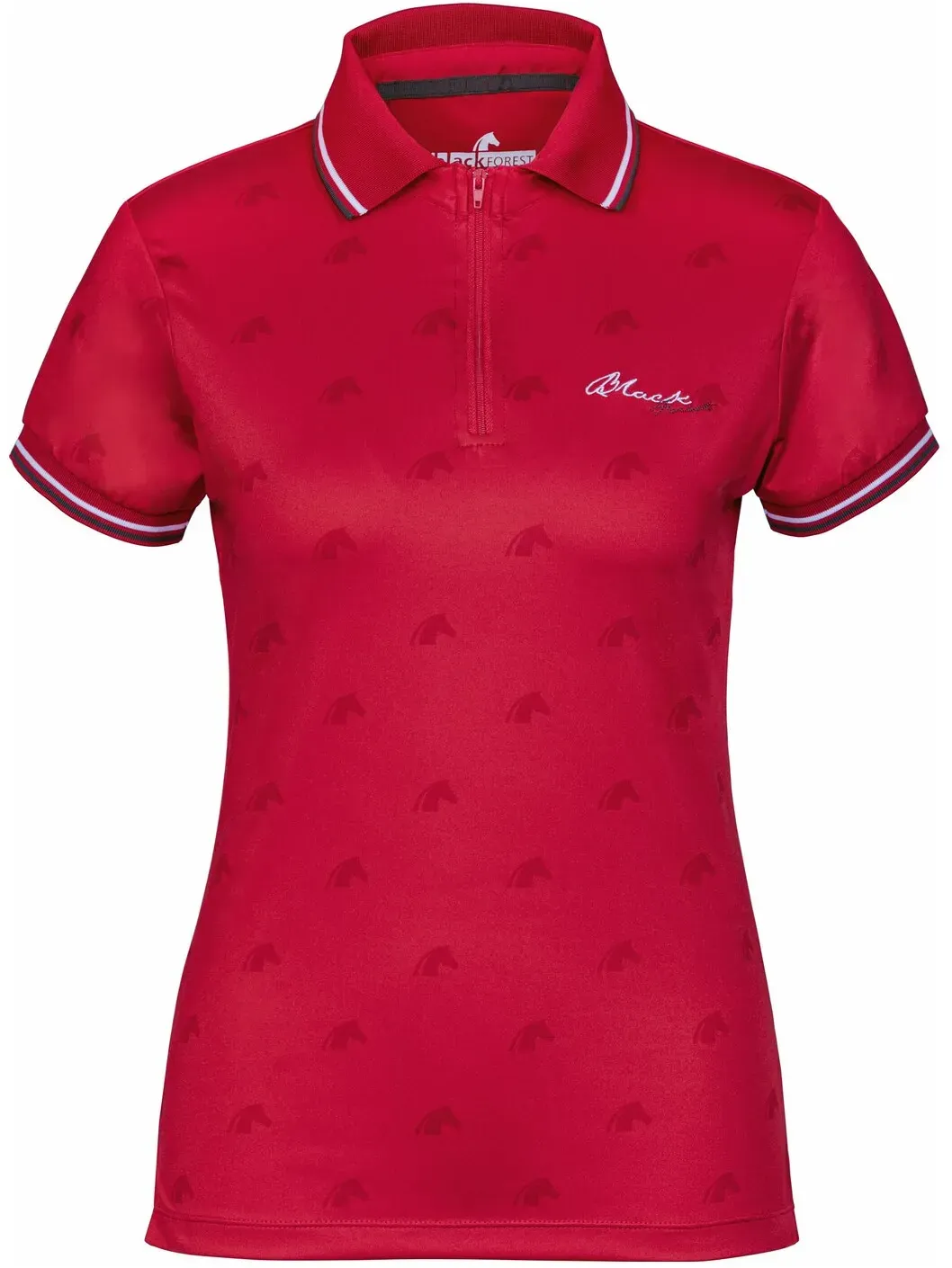 black forest Poloshirt Allover wine red L