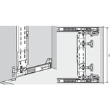 Accuride 1432 Scharnierleiste, Stahl schwarz