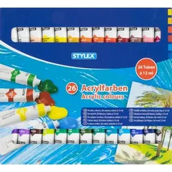STYLEX Acrylfarbe 26 Farben 28627