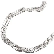 GALLAY Armband 3mm Singapur diamantiert Silber 925 19cm