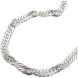 GALLAY Armband 3mm Singapur diamantiert Silber 925 19cm