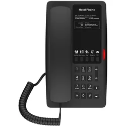 Fanvil H4, IP-Telefon, Schwarz, Kabelgebundenes Mobilteil, Im Band, Außerhalb de