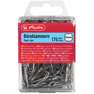 Herlitz Büroklammer 26 mm verzinkt 175 Stück