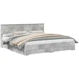 vidaXL Bettrahmen 200 x 200 cm Grau