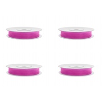 SiDeSo® Chiffonband 100m x 6mm (4x25m Rolle) viele Farben Hochzeit Dekoband Geschenkband Antennenband Schleifenband (pink)