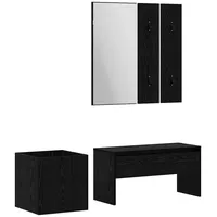 VidaXL Flurmöbel Set Schwarze Eiche Holzwerkstoff