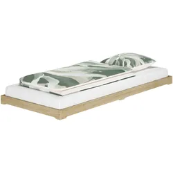 Erst-Holz Flachbett platzsparend extra niedriges Einzelbett 90x200 Esche geölt V-60.47E-09ohne Zubehör