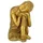 Relaxdays Buddha mit geneigtem Kopf 60 cm gold