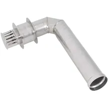 OEM Edelstahl Abgasrohr/schornsteinrohr Satz (Wanddurchführung) Theflu002 für der Ttulpe Indoor B-11, Metallic
