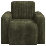 vidaXL Sessel Grün Cord 72 x 71 x 70 cm Grün mit Rollen