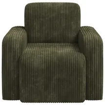 vidaXL Sessel Grün Cord 72 x 71 x 70 cm Grün mit Rollen