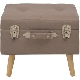 vidaXL Hocker mit Stauraum 3 Stk. Braun Stoff