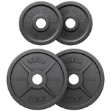 GORILLA SPORTS Hantelscheibe 50mm Bohrung, Gusseisen, Einzeln/Set -Gewichtsscheiben, Hantelscheiben, 30 kg