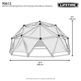 Lifetime Klettergerüst Geodome Ø 305 x 152 cm Grün/Bronze