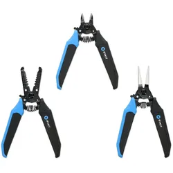 iFixit Mandible Pliers Set Komplett-Set: Enthält eine Abisolierzange, einen Elektronik-Seitenschneider und eine Spitzzange