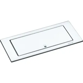 EVOline Evoline, Steckdosenleiste, 1592.7100.1800 Einbau-Steckdosenleiste 2fach Glas matt Schutzkontakt 1 St. (2 x, CEE 7/16, 2.50 m)