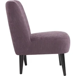 Atlantic Home Collection Cocktailsessel »Jan« mit Wellenunterfederung, Massivholzfüße lila