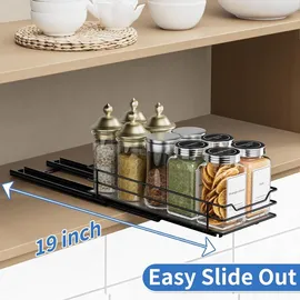 ZDDLOINP Gewürzregal Ausziehbar 0 x 0 x 0 cm Schwarz