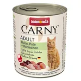 Carny Katzen Nassfutter Huhn + Pute + Kaninchen (6 x 800g), Katzen Nassfutter von animonda ohne Getreide und Zucker, mit frischen fleischlichen Zutaten