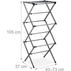Relaxdays Wäscheständer 105 cm Silber
