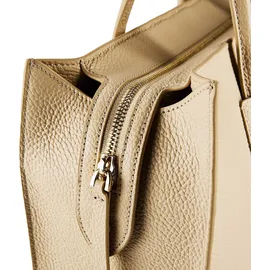 Coccinelle Myrtha26 Shopper Leder Beige/Weiß
