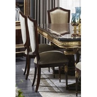 Casa Padrino Luxus Barock Esszimmer Stuhl Gold / Dunkelbraun / Gold - Luxus Esszimmer Möbel im Barockstil - Prunkvolle Barock Möbel - Barock Interior
