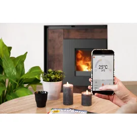 Oranier Neta Stahl Taupe/Abdeckplatte Grau