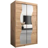 abiks möbel Schwebetürenschrank MADRYT 120 x 200 x 62 cm Eiche Artisan
