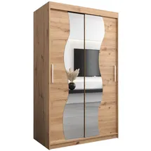 abiks möbel Schwebetürenschrank MADRYT 120 x 200 x 62 cm Eiche Artisan