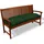 Beautissu Bankauflage 180 x 50 x 10 cm grün 1 St.