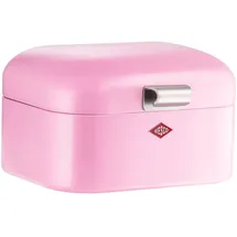 Wesco Brotkasten Mini Grandy, Stahlblech, Klappdeckel, 18 x 17 x 12cm, pink