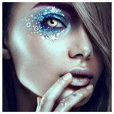 aricona Kontaktlinsen Tageslinsen - Weiße Kontaktlinsen farbig - Sugar Skull - Halloween Kontaktlinsen ohne Stärke für Halloween & Kostüm-Partys