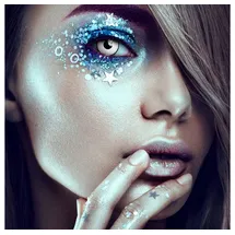 aricona Kontaktlinsen Tageslinsen - Weiße Kontaktlinsen farbig - Sugar Skull - Halloween Kontaktlinsen ohne Stärke für Halloween & Kostüm-Partys