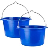 2x Baukübel rund 40 Liter kranbar Futterkübel Mörtelkübel Baueimer Zementkübel