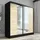 A&J MöbelLand Schwebetürenschrank SOLO 200 x 215 x 59,5 cm Schwarz/Sonoma