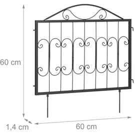Relaxdays Beetzaun Metall, HxB: je 60 x 60 cm,