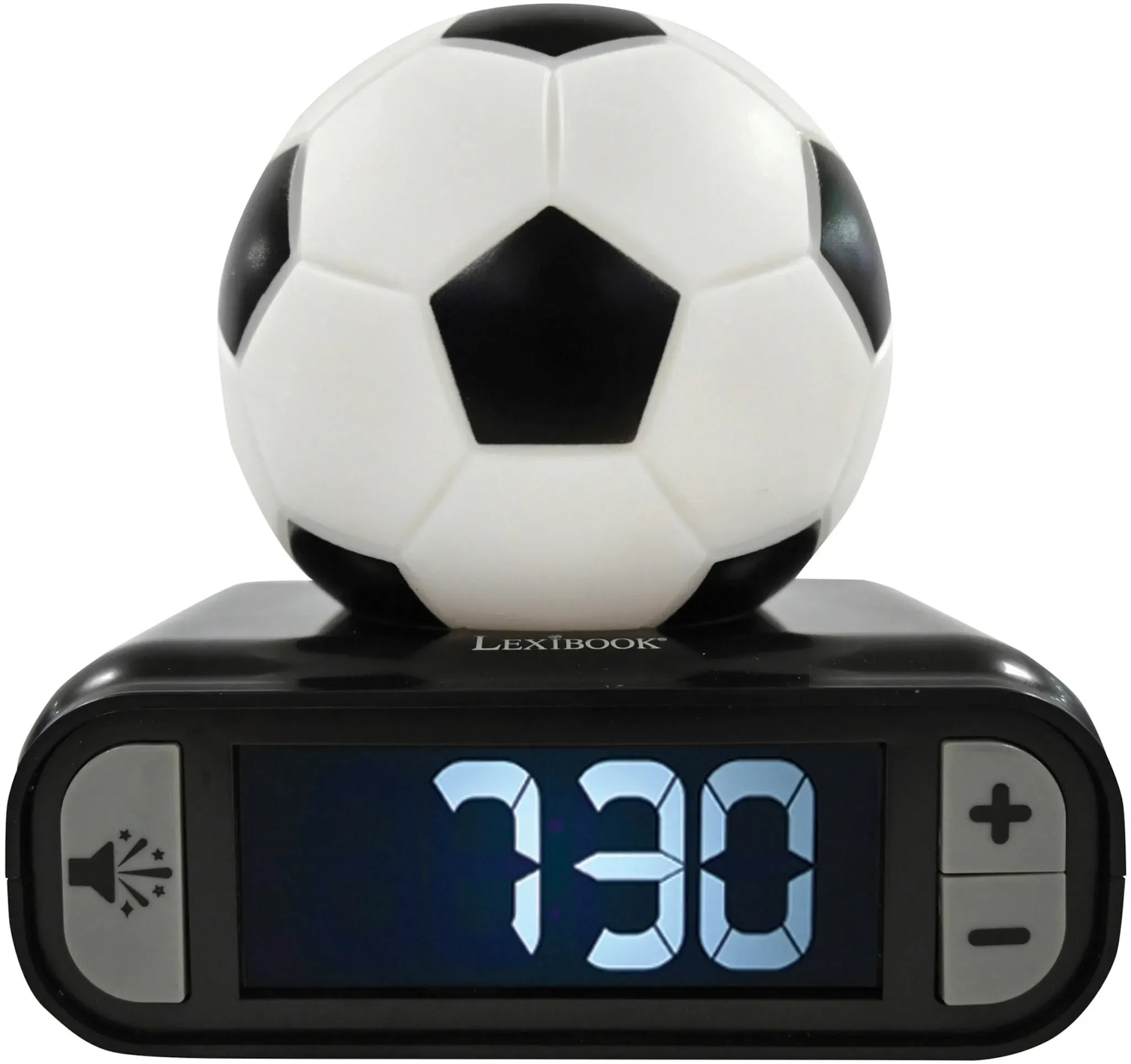 Lexibook Wecker Fußball 3D, schwarz