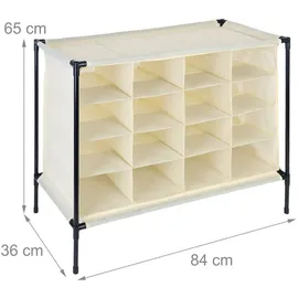 Relaxdays Schuhregal 84 x 65 x 36 cm beige / beige