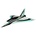 AMEWI AMXFlight Delta Wing Schwarz Türkis Gold RC Jetmodell PNP 550mm