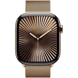 GPS + Cellular 46 mm Titaniumgehäuse gold Milanaise Aarmband gold M/L