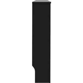 vidaXL Heizkörperverkleidung Schwarz 152x19x81,5 cm MDF